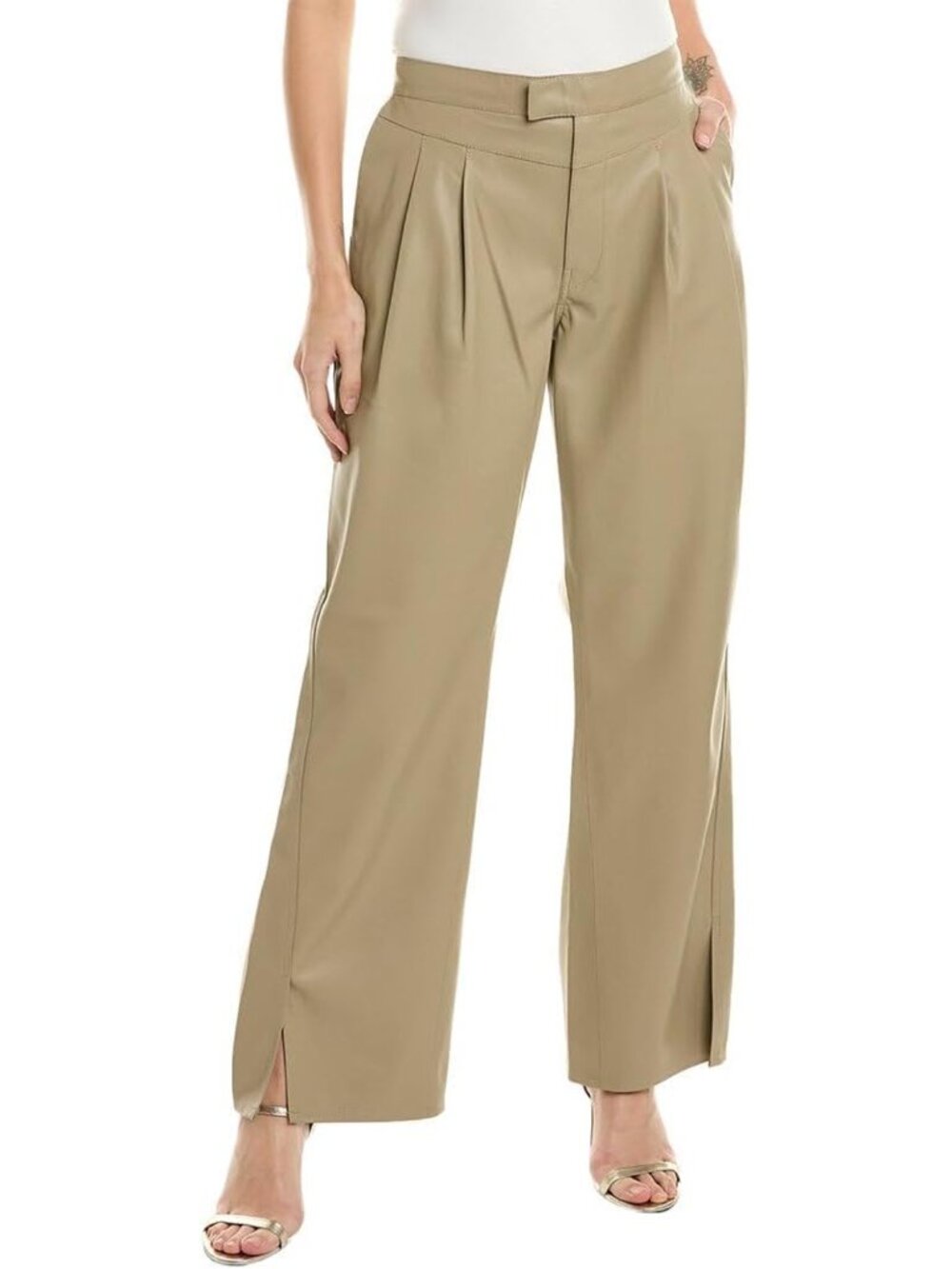 NWT New $265 Hudson Jeans Rosie Trousers With Forward Seam In Chinchilla Size 28